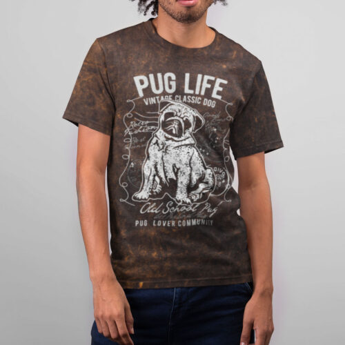 PUG LIFE Acid Wash Tie Dye T-shirt