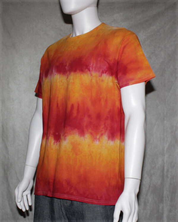 Red Stripes Tie Dye T Shirt - Image 2