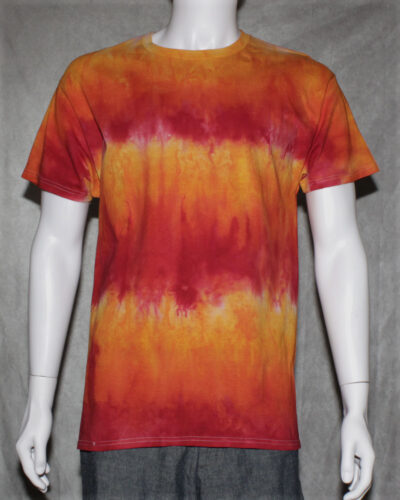 Red Stripes Tie Dye T Shirt