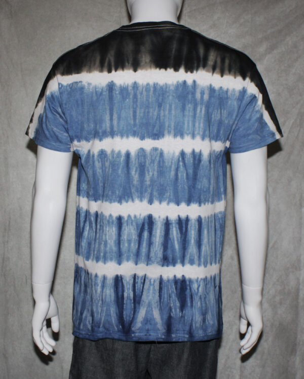 Indigo Stripes Tie Dye T Shirt - Image 4