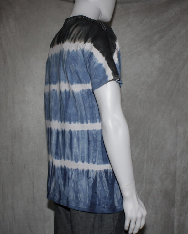 Indigo Stripes Tie Dye T Shirt - Image 3