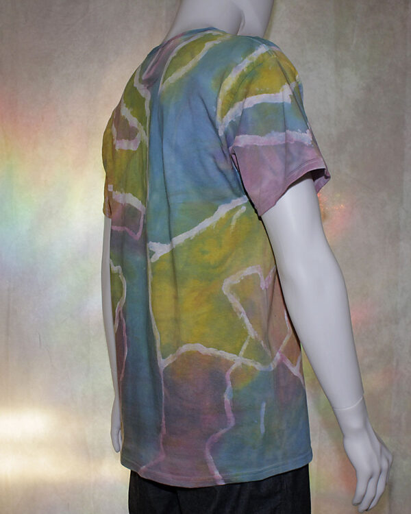Multicolor Patchwork Tie Dye T-Shirt - Image 4
