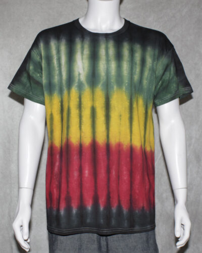 Vertical Stripes Tie Dye T Shirt