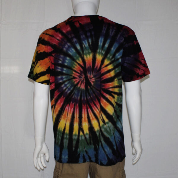 Reverse tie dye spiral rainbow t-shirt - Image 5