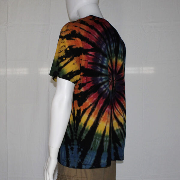 Reverse tie dye spiral rainbow t-shirt - Image 4